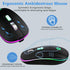 Wireless Mouse, Backlit LED Portable Slim Computer Mouse for Laptop, PC, Computer, MacBook, iPad, Chromebook, Notebook, 2.4G Rechargeable Wireless...