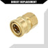 Pressure Washer Coupler/Outer Washer Gun Adapter Universal for Car/Durable Brass 1/2" 19mm ID / 1 Pcs Copper Tone...