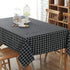 Bringsine Fashion Classic Rectangular Cotton Linen Table Cloth Black Check Tablecloth Vintage Dinner Picnic Home Deco(Square, 36 X 36 Inch)...