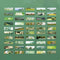 Doraking Green Landscape Nature Stickers, Scenery Decals, 50 Pieces Aesthetic Stickers for Art Journaling Scrapbooking Journal Supplies Notebook D...