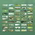 Doraking Green Landscape Nature Stickers, Scenery Decals, 50 Pieces Aesthetic Stickers for Art Journaling Scrapbooking Journal Supplies Notebook D...