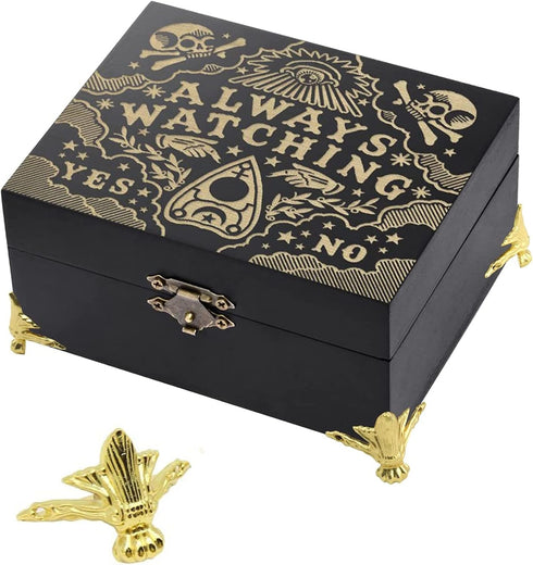 24 PCS Antique Brass Box Metal Feet Legs for Small Wood Jewelry Crafts Case, Tiny Boxes Chest Storage Corner Protector Feet for Wooden Boxes, Deco...
