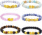 Hicarer 6 Pieces Pixiu Feng Shui Bracelets Bulk Chinese Dragon Charm Bracelets Luck Beaded Decorations for Men Women...