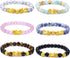 Hicarer 6 Pieces Pixiu Feng Shui Bracelets Bulk Chinese Dragon Charm Bracelets Luck Beaded Decorations for Men Women...