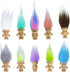 Mini PVC Vintage Lucky Troll Doll Mini Action Figures Cake Toppers Chromatic Adorable Cute Little Guys Collection, School Project, Arts Crafts, Pa...