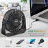 FARADAY USB Desk Fans 5 Inches Portable Table Fans 360° Head Rotation Small Personal Desktop Fan for Home Office, 3 Speeds, Black...