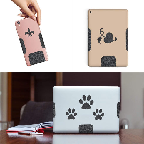 Zonon 4 Pieces Grip Phone Tape Sticker Anti Slip Rubber Textured Phone Tape Adhesive Traction Grip Decal Stickers for Phones Tablet Computer Gamin...