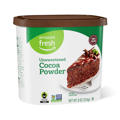 Amazon Fresh, Unsweetened Cocoa Powder, 8 Oz...