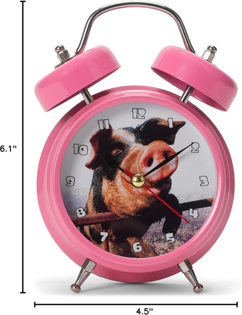 Mark Feldstein & Associates Wacky Wakers Pig Bedside Tabletop Alarm Sound Clock...