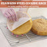 P&P CHEF Baking Cooling Rack Set for Cooking Roasting, 4-Piece Stainless Steel Wire Racks for Oven Use, Healthy & Dishwasher Safe, Rectangle, 8.6 ...