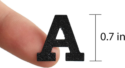 QQ&U Black Glitter Alphabet Letter Stickers 3 Sheets...