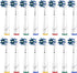 16 Pack Professional Cross Toothbrush Replacement Heads Compatible with Oral B Electric Toothbrush Action Cross Replacement Brush Heads for Multi ...
