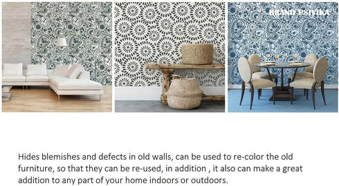 7" DIY Decorative Patterned Paint Roller Decorative Rubber Roller Pattern Roller Wall Decoration with Plastic Handle for Wall Treatments, Furnitur...