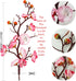 LIUCOGXI 4 Pcs Artificial Flower Plum Blossom Branch Real Touch Artificial Cherry Blossom Flower Short Stem for Table Wedding Bouquet Home Decor...