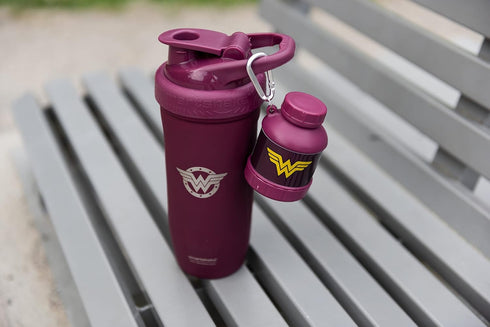 Justice League Protein Powder Storage Container 50g Protein Shaker Bottle Funnel – 110ml BPA Free Wonder Woman Gifts DC Comics Protein Shakes Bo...