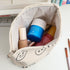 Cosmetic bag Makeup bag Preppy Cute Corduroy Toiletry bag for women travel essentials (Full beige)...