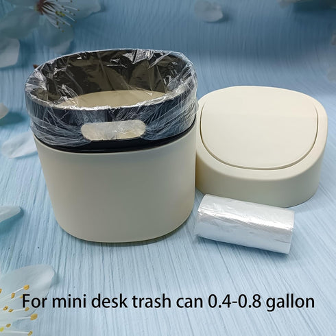 0.5 Gallon 240Pcs Mini Trash Bags Extra Small Clear Garbage Bags Strong Tiny Bathroom Trash Can Liners Disposable Car Plastic Bags for Mini Counte...