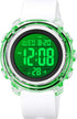 Watches for Men Multifunctional Waterproof Watch LED Digital Watch Transparent Case Silicone Strap Sports Watch...