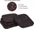 uxcell Treadmill Mat-3.9"x3.9" Exercise Equipment Mat for Floor Protection Sound Reduction, Black Red 4Pcs...
