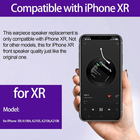 for iPhone XR Earpiece Speaker Replacement Earspeaker Replacement Proximity Sensor Flex Cable with Repair Kits for iPhone XR A1984 A2105 A2106 A21...