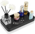 ALELION 8" Bathroom Vanity Tray for Counter - Wood Tray for Dresser Tops Perfume Jewelry Candle Key Catchall - Black Kitchen Countertop Organizer ...