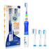 SEAGO Kids Electric Toothbrush with 2 Mins Brushing Timer and 4 Replacement Bursh Heads, Rainbow LED Light make Brushing Fun, Blue Color Boys Batt...
