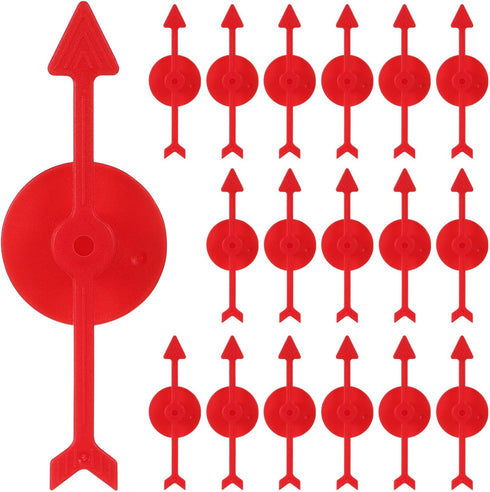 Gadpiparty 25 Pack Red Arrow Game Plastic Suction Cup Spinners Spinners for Games Board Game Spinners Arrow Toys for Kids Arrow for Party Activiti...