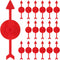Gadpiparty 25 Pack Red Arrow Game Plastic Suction Cup Spinners Spinners for Games Board Game Spinners Arrow Toys for Kids Arrow for Party Activiti...
