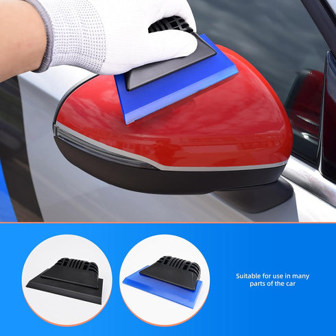 EHDIS Window Tint Tool 5-inch Rubber Window Squeegee Set 2PCS Non-Slip Handy Tint Squeegee for Window Tinting,Vinyl Applicator Household Shower,Mi...
