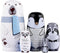 Yoption 5Pcs Russian Matryoshka Dolls Handmade Wooden Polar Bear Penguin Nesting Dolls Set for Kids Christmas Birthday Toy Gift (Polar Bear)...