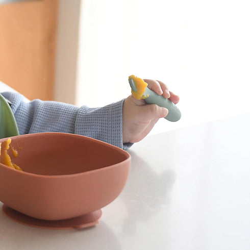 BEABA Set of 2 Silicone Pre-Spoons, For Babies 4-8 Months, Ultra-Soft Silicone Spoons to Help with Self Feeding, Designed with Specialist, Baby Ut...