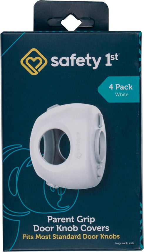 Safety 1st Parent Grip Door Knob Covers, White, One Size,4 Count (Pack of 1) (HS3260600), Packaging may vary...