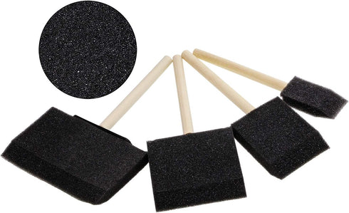 Assorted Sizes Sponge Brushes for Painting DIY Crafts Foam Paint Brush with Wooden Handles for Staining Stencils Art Project Decoupage Acrylics Va...