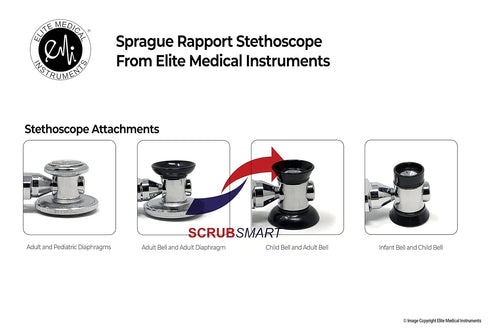 EMI Sprague Rappaport Dual Head Medical Nurse Stethoscope ESR-112 (Orange)...