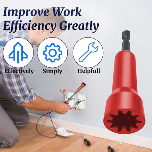 Wire Twisting Tool, Spin Twist Wire Connector Wire Nut Driver, Socket Wire Twisting Spinner with 1/4" Chuck for Drill and Wire Connector Driver Re...