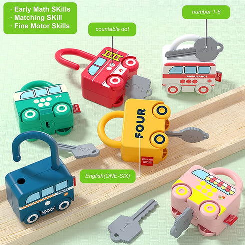 Montessori Educational Toys Learning Games Busy Board - Toddler Car Activities - Baby Sensory Fine Motor Skills Developmental Toys - Gifts for 6 9...