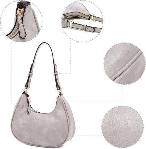 LA TERRE Small Crescent Shoulder Bag Under the Arm Purse Handbag for Women...