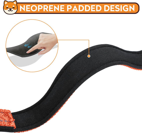 Reflective Dog Collar, Adjustable Soft Neoprene Padded Nylon Pet Collars with Buckle for Extra Large Dogs, Orange,XL...