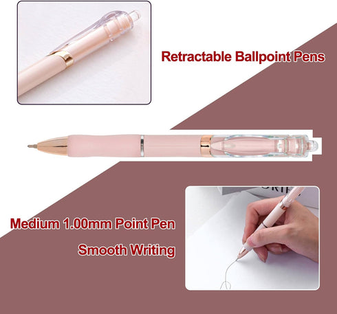 Black Pens Ball Point Pen 1.0mm Medium Point Pen with Comfort Grip Smooth Writing (18)...