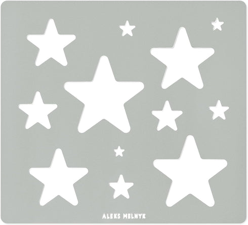 Aleks Melnyk No.206 Metal Stencil for Jewelry, Shape Earring Star Cutouts Stencil, Lapidary Template for Cabochons, Jewelry making Templates, Brac...