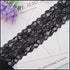 VGOODALL 3 Inch Black Lace Ribbon, 10 Yards Wide Lace Trim for Sewing Elastic Floral by Roll for Bridal Wedding Decoration DIY Sewing Craft Gift W...