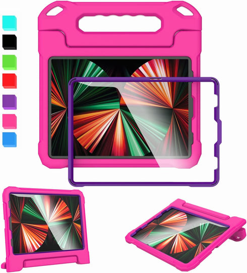 Kids Case for 10.9 inch iPad Air 5th/4th Generation, iPad Pro 11 3rd/2nd/1st Generation with Built-in Screen Protector, Shockproof Lightweight Han...
