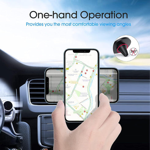 TechMatte MagGrip Car Vent Mount, Magnetic Air Vent Smartphone Holder for iPhone 16 15 14 13 12 Series...