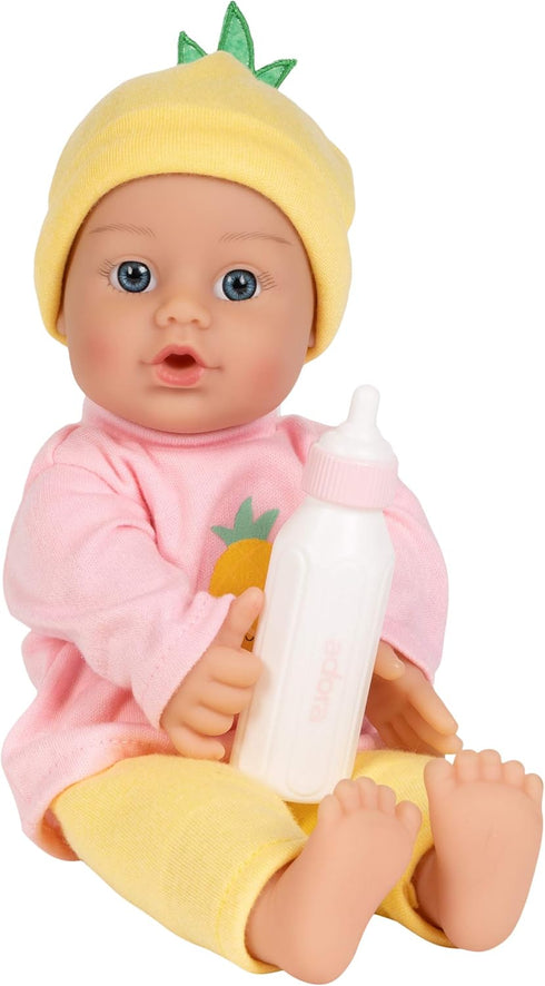 ADORA 11" Soft Cuddly Baby Doll with Blue Eyes, Blonde Hair, Bottle, Beanie, Pink/Yellow - Amazon Exclusive...