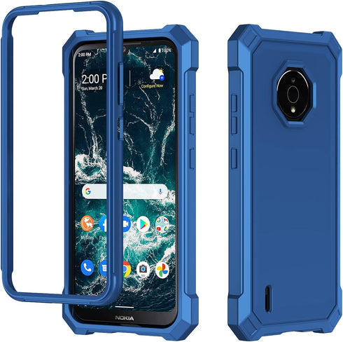 for Nokia C200 case, with Tempered Glass Screen Protector 360 Full-Body Soft TPU Bumper Shockproof Silicone Protective Phone Cover Case for Nokia ...