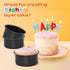 E-far 4 Inch Cake Pan Set of 3, Nonstick Stainless Steel Mini Round Cake Pans Tin, Small Size for Baking Smash Cakes/Cheesecake, Stainless Steel C...