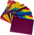 25 A-Z Tabbed 4x6 Index Card Guides in 5 Colors Durable Poly Note Divider Organizer Recipes Office School Home...