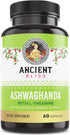 Ancient Bliss Ashwagandha with L-Theanine & Black Pepper Extract Capsules, Energy & Natural Mood Support Supplement, Focus Supplement for Adults...