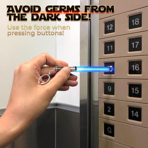 LIGHTSABER KEYCHAIN LIGHT UP LED STAR WARS Glowing Light Saber Key Chain Lightup Sabers 8 COLOR MODES: Green, Blue, Red, Baby Blue, Pink, Yellow, ...