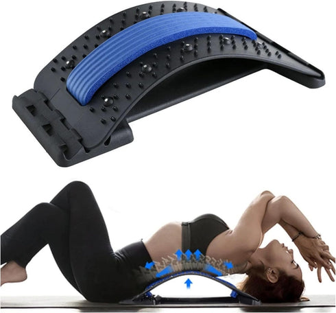 Back Stretcher for Lower Back Pain Relief, Lumbar Massager - 4 Level Adjustable Back Cracker, Back Massager for Sciatica Pain Relief, Spinal Decom...